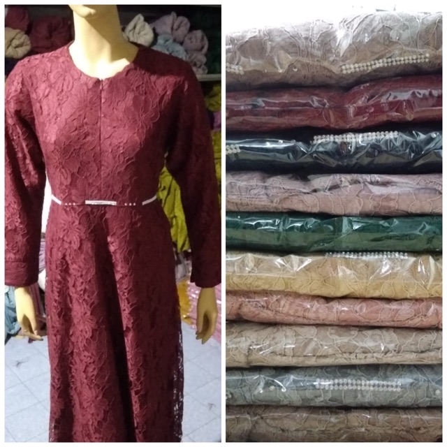 Baju Muslim Brukat / Gamis Brukat