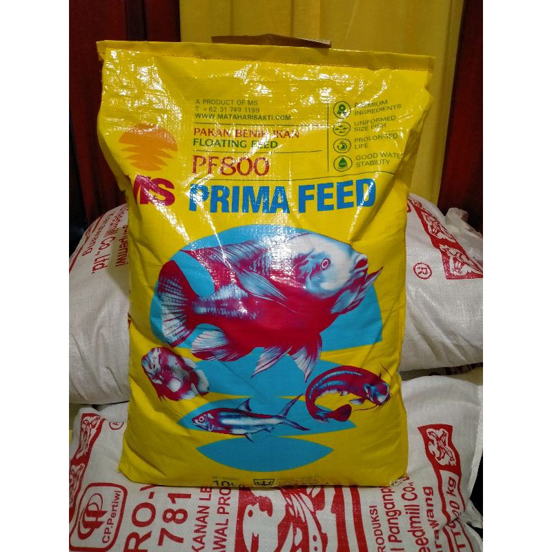 Prima Feed PF 800 Pelet Pakan Ikan Lele Mujair Gurame Murah