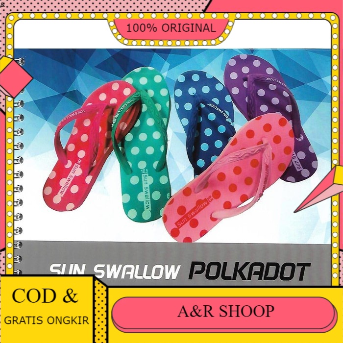SANDAL JEPIT WANITA SUN SWALLOW POLKADOT - Sun Swallow Polkadot