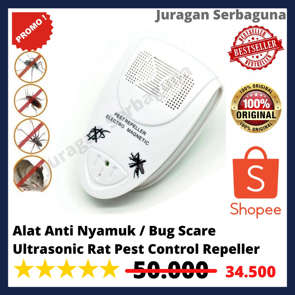 Alat Anti Nyamuk / Bug Scare Ultrasonic Rat Pest Control Repeller