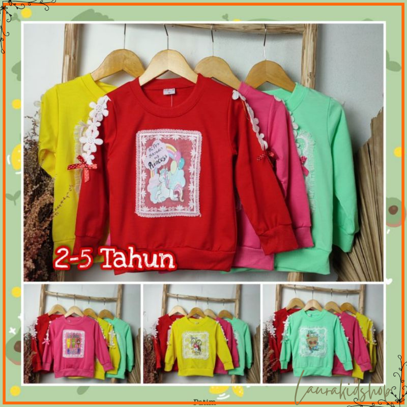 Sweater Import Anak Perempuan Premium 2-5 Tahun