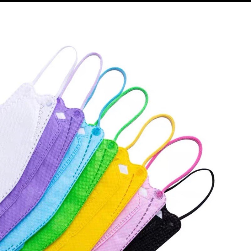 10PCS MASKER KF94 WARNA 4 LAPIS STANDART KOREA // MASKER KF94 DEWASA TALI WARNA