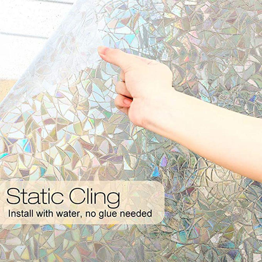 Populer Kaca Film Statis Cling Perekat UV Blocking Non-Perekat 3D Statis Privasi Dekoratif