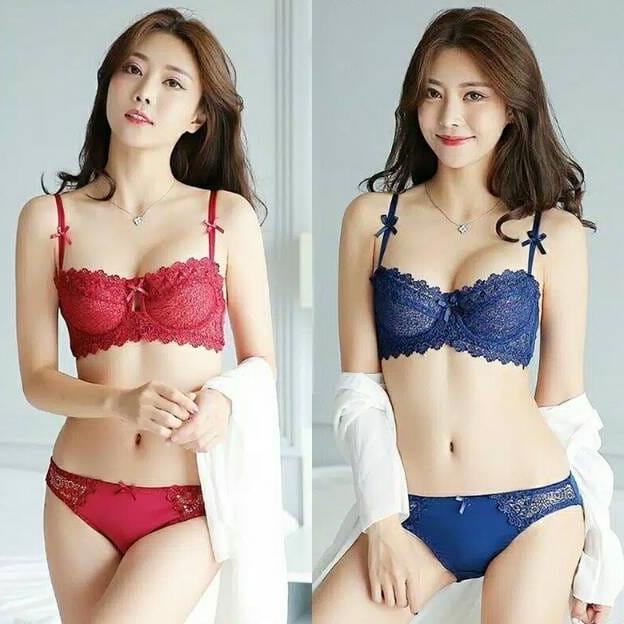 Bra Set Bh + Celana Dalam Wanita Sexy Elegant Import Model Lingerie 1
