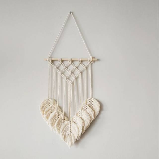 READY STOK) macrame hiasan dinding daun silang / macrame wall hanging/ Dekorasi rumah