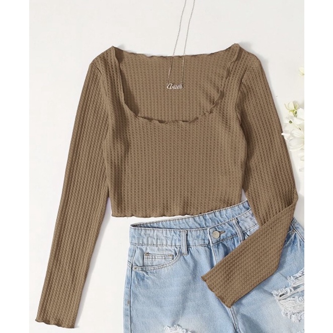 BLOUSE CROP - BLOUSE KOREA - SAPONARIA BLOUSE