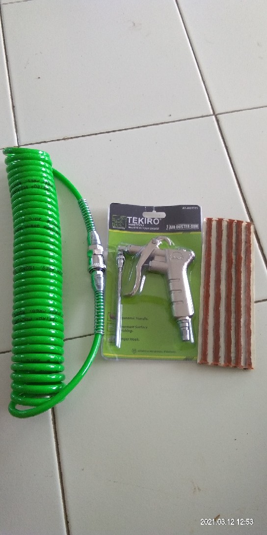 Selang Kompresor Tekiro 6 Meter Set Semprotan Angin Tekiro Selang Recoil 6 Meter Selang Sepiral