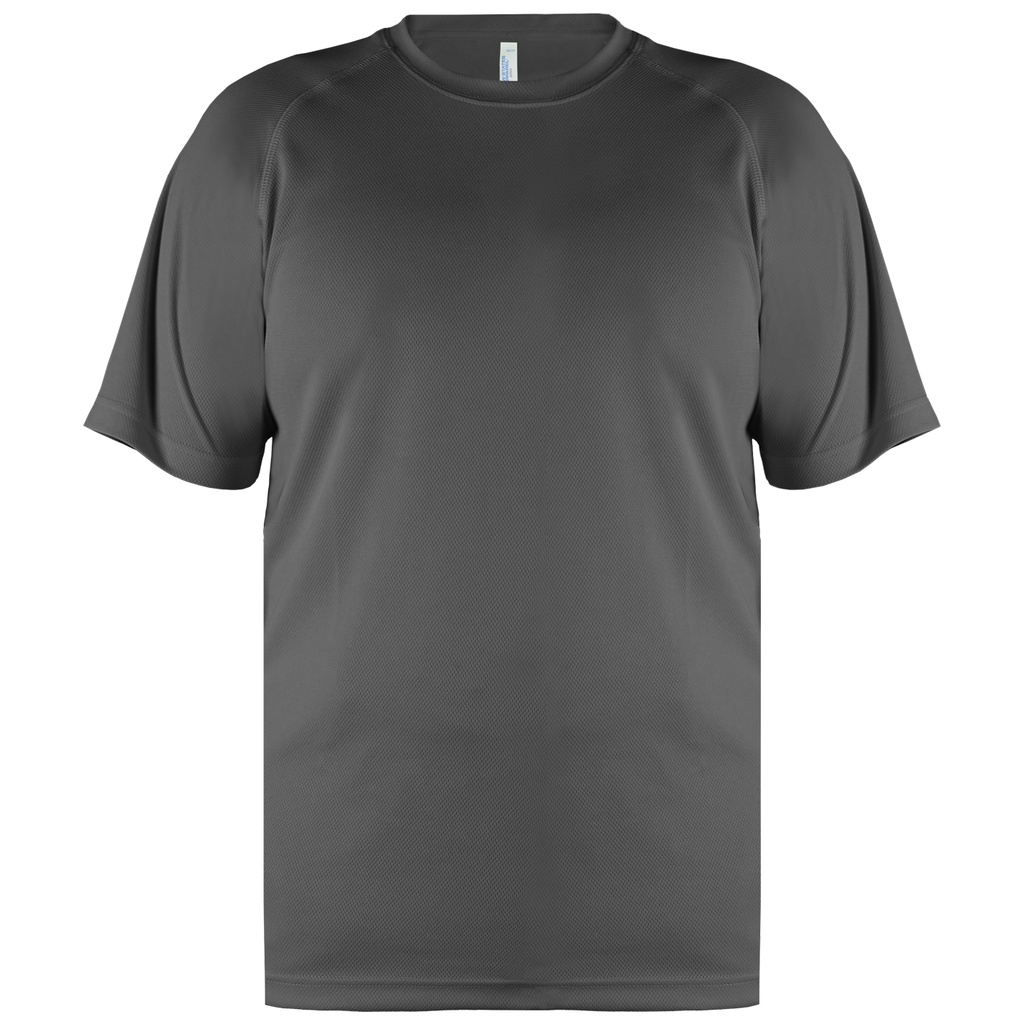 NEW STATES APPAREL Kaos Polos Olahraga Pria dan Wanita Lengan Pendek Dri Fit Satu Warna S-2XL -2700-CHARCOAL