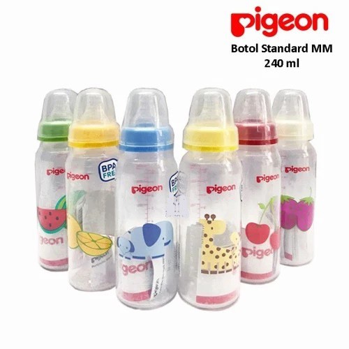 Pigeon Botol motif MM 240ml Nipple Peristaltik Bpa Free 9141