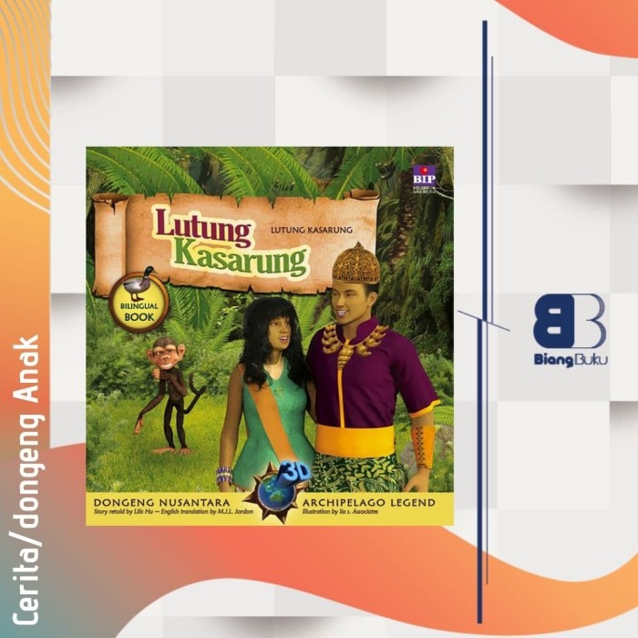 Buku Seri Dongeng 3D Nusantara: Lutung Kasarung bip Gramedia Ori