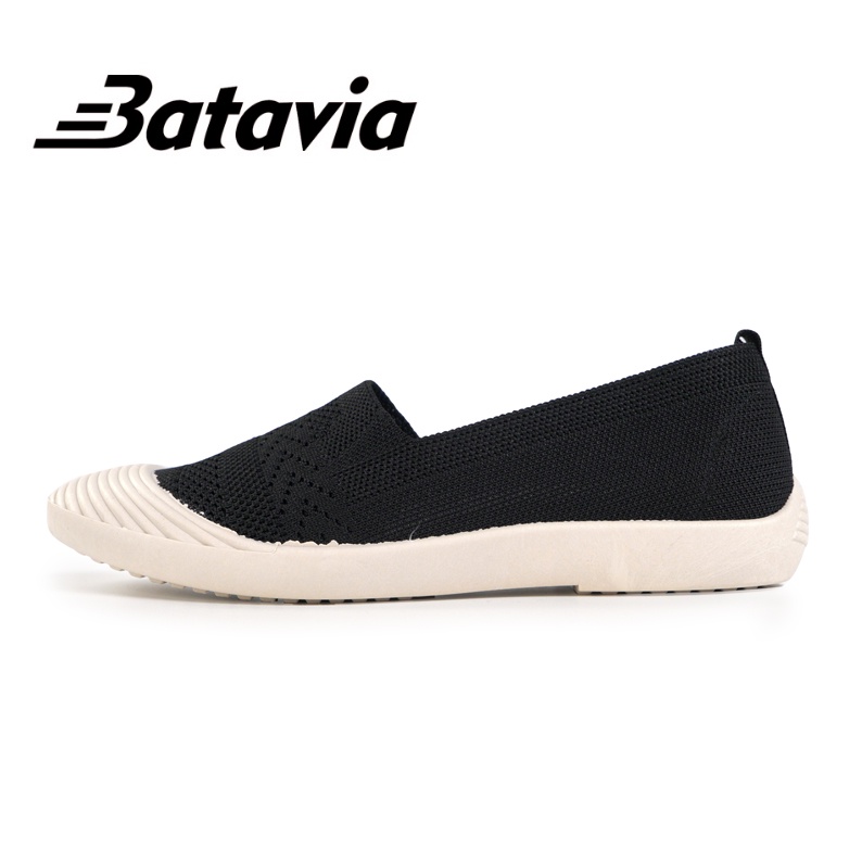 (COD)Batavia new fashion sepatu slip-on sepatu wanita sepatu flyknit sepatu flat rajut X3 A25 A26