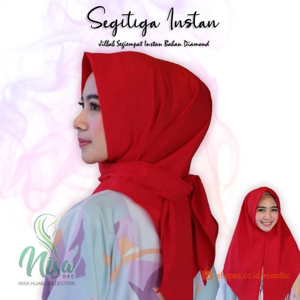 Hijab Segitiga Instan Jilbab Diamond Segiempat Slup Polos