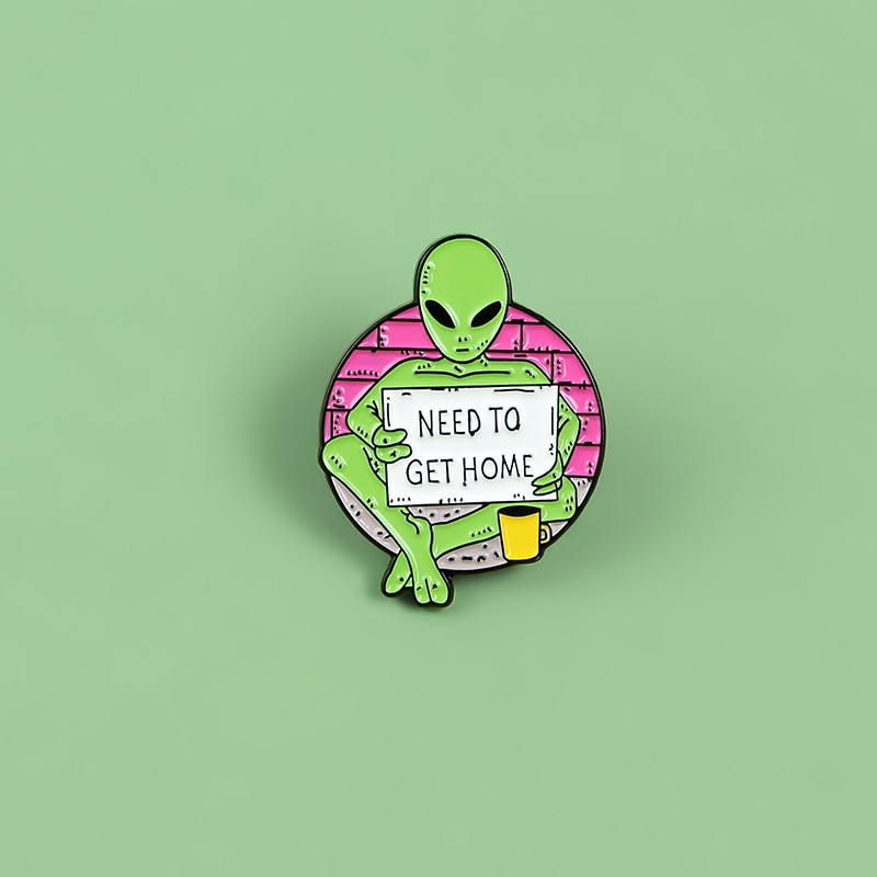 Bros Pin Enamel Bentuk Alien Untuk Hadiah Anak