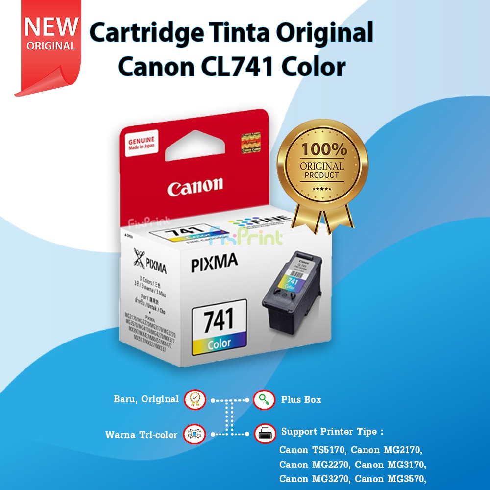 Cartridge Canon CL741 CL 741 CL-741 Colour ORIGINAL MX477 MX517 MX527 MX537 MG2270 MG3570 MG2170