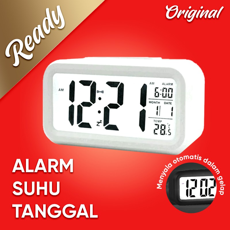 Jam Meja Alarm Digital LCD Digital Clock Smart Digital Clock | Shopee ...