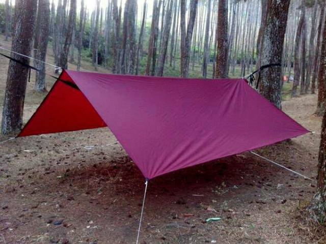 Flysheet 2x3 3x3 4x3 Tenda Darurat Camping Bivak