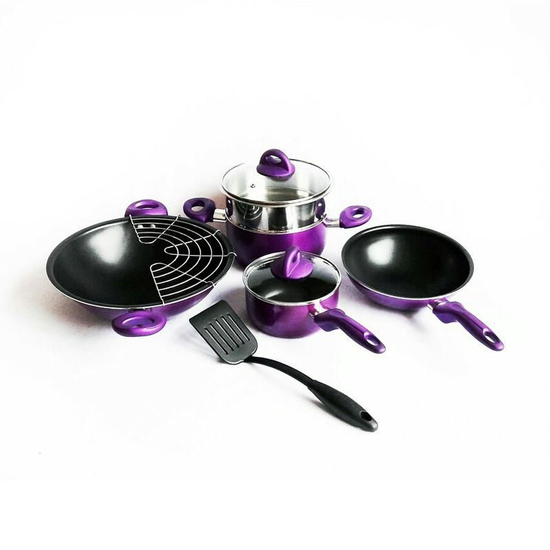 (Cod) Supra Panci Set 9 Pcs Panci penggorengan / Panci Chef Renata