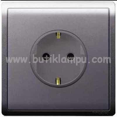 Stopkontak 1 gang schneider pieno lavender silver