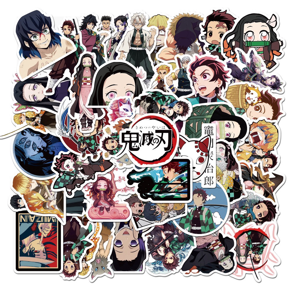 50pcs / pack Classic Anime Cartoon Stickers For Laptop / Mobile / Skateboard