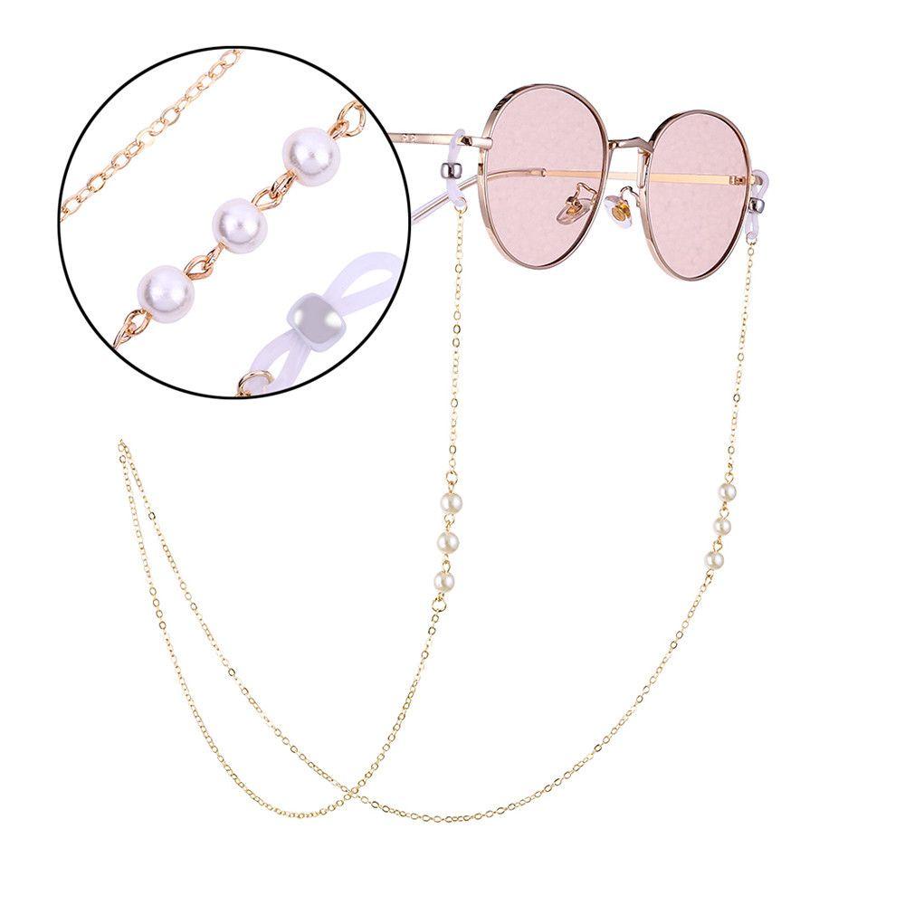 R-flower Sunglasses Chains Fashion Wanita Stainless Steel Kacamata Kalung Lanyard Kacamata