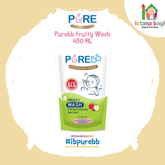 Purebb Wash Refill 450ml - Sabun bayi 2 in 1