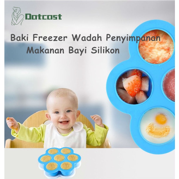 Wadah Cetakan Pure Kaldu MPASI Makanan Beku Bayi Silikon Silicone Freezer Tray Pod