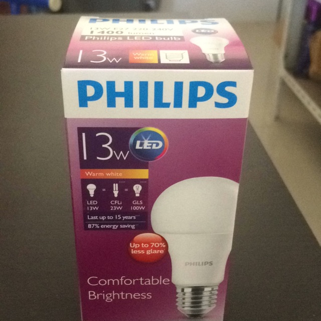 Jual Lampu Led Philips 13 Watt (warm White/kuning) Indonesia|Shopee ...