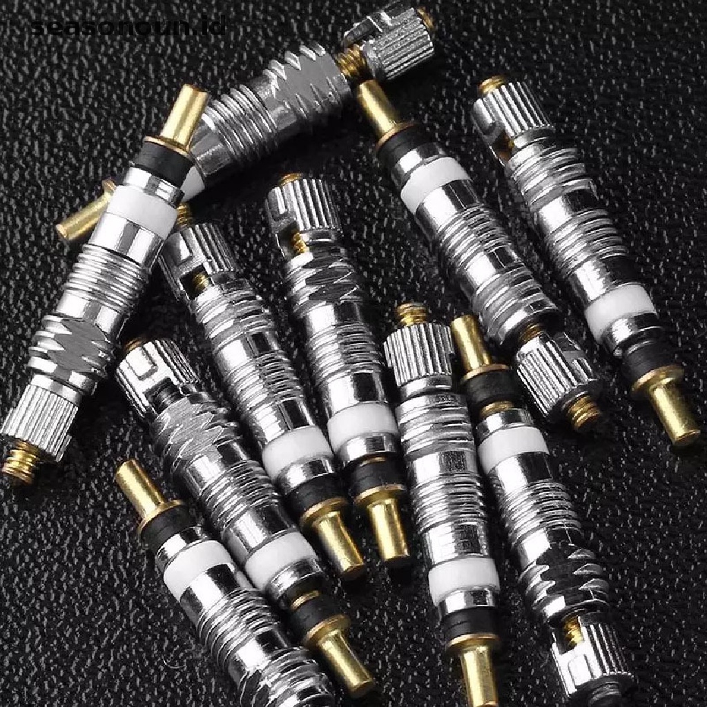 10 Pcs Inti Katup Presta Warna Silver Untuk Sepeda