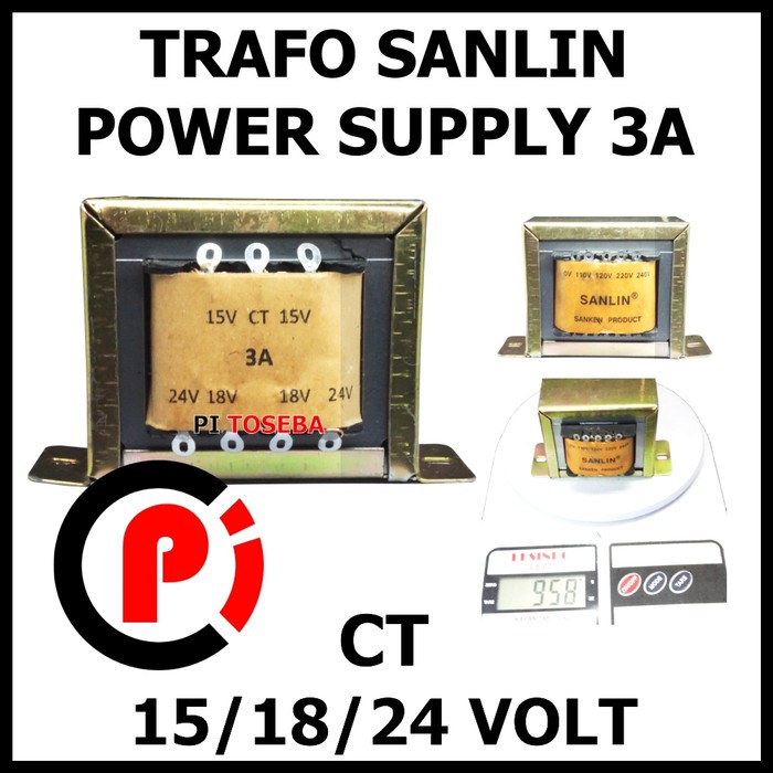 SANLIN Trafo 3A CT 24V Transformator Power Supply Step Down 24 Volt