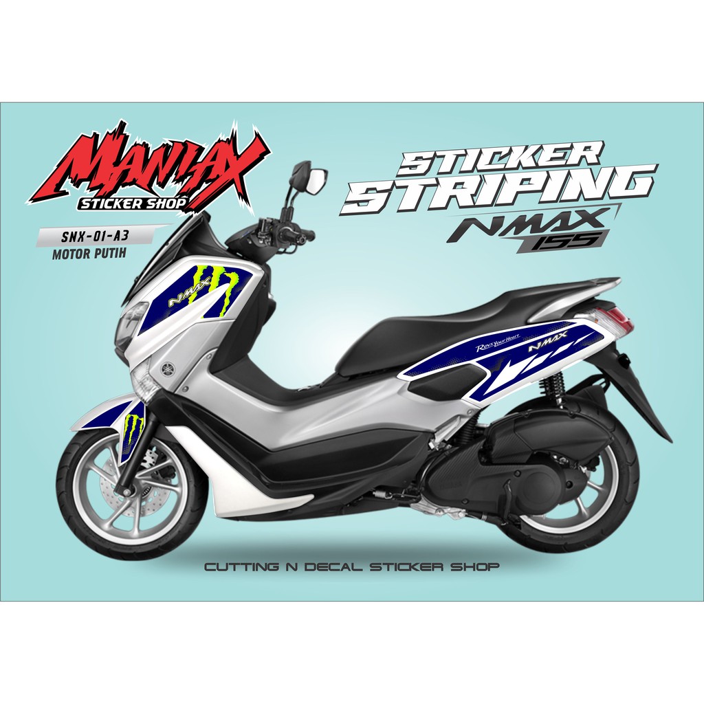 Striping Yamaha Nmax Lama Variasi / List Body Motor NMAX BIRU / Sticker Striping NMAX