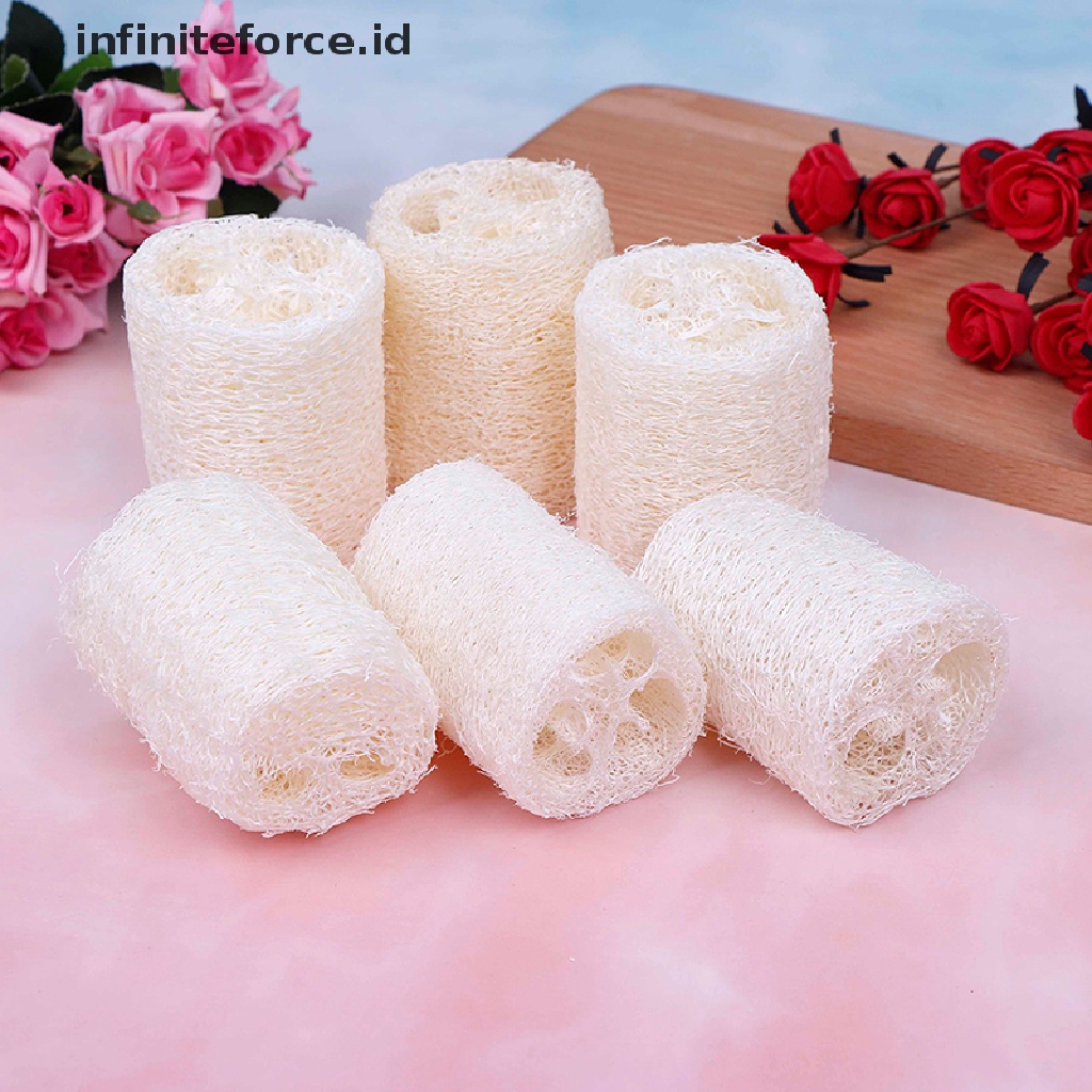 (infiniteforce.id) 6pcs / Set Spons Loofah Luffa Loofa Alami Untuk Mandi / Spa