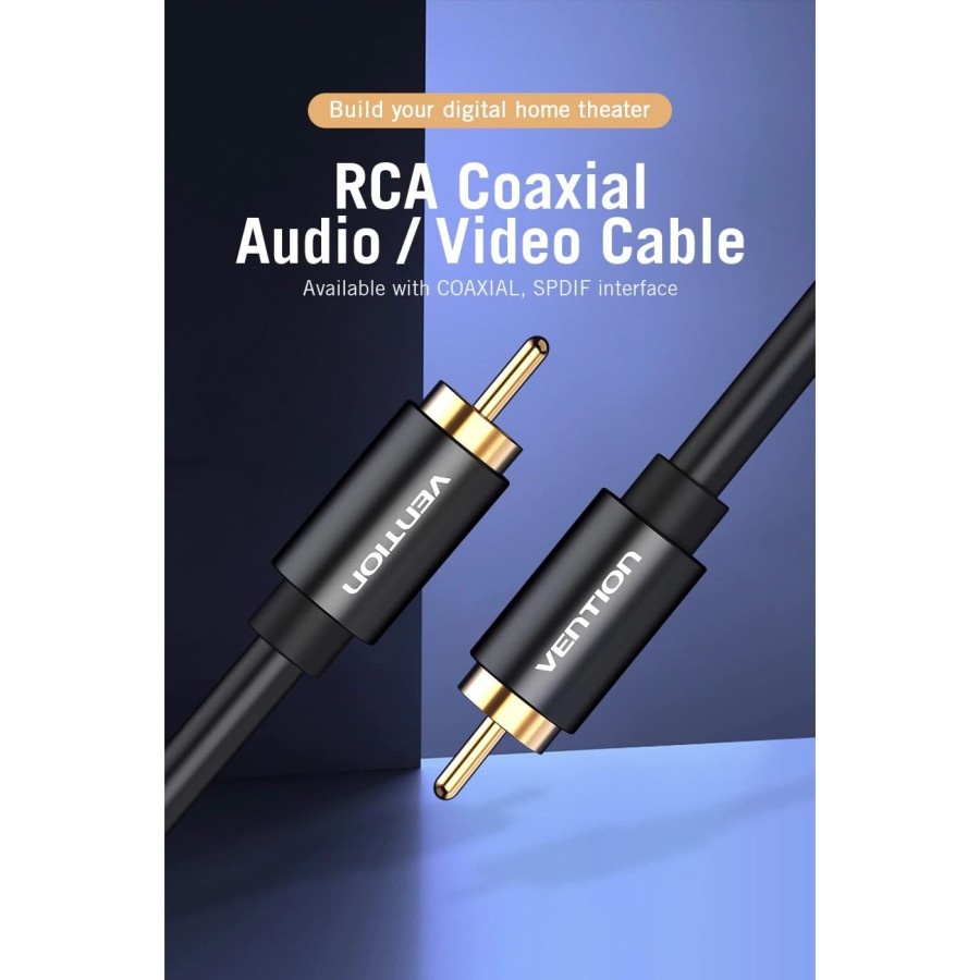 Vention 1.5M Kabel SPDIF COAXIAL Aux Audio Video RCA Male to Male R09
