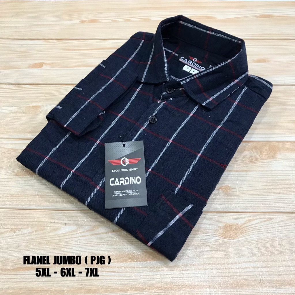 KEMEJA FLANEL JUMBO PRIA KOTAK KOTAK - KEMEJA KANTOR KEMEJA KERJA LENGAN PANJANG - BAHAN FLANEL PREMIUM - TERLARIS DAN TERBARU