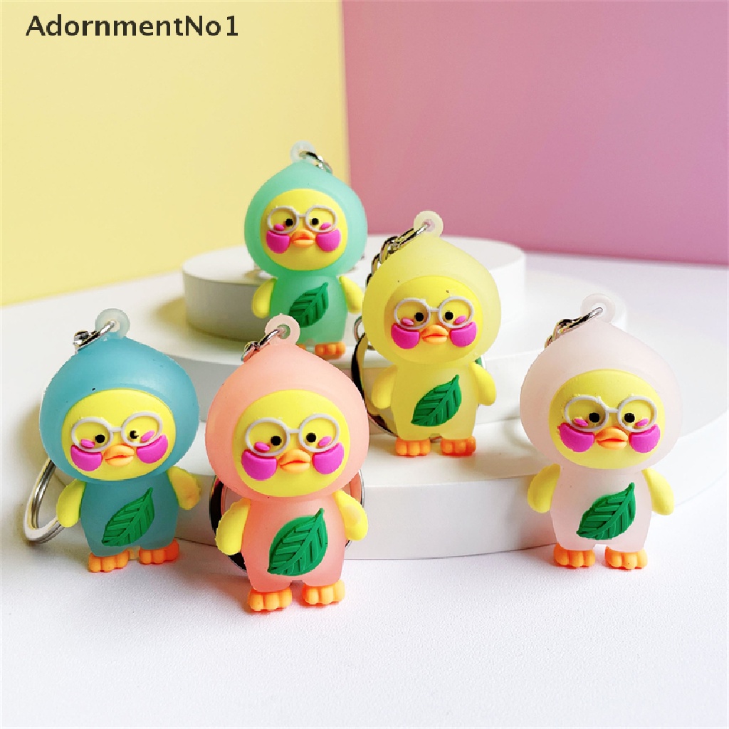 (AdornmentNo1) Gantungan Kunci Bentuk Boneka Bebek Warna Permen