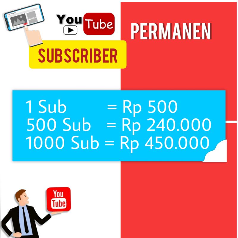 Jual Subscriber YouTube Permanen Aman Monetisasi Murah Meriah | Shopee ...