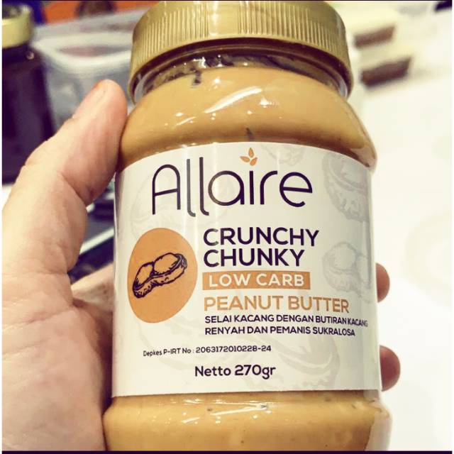 Ketobetic Allaire Crunchy Chunky Peanut Butter Selai Kacang Keto