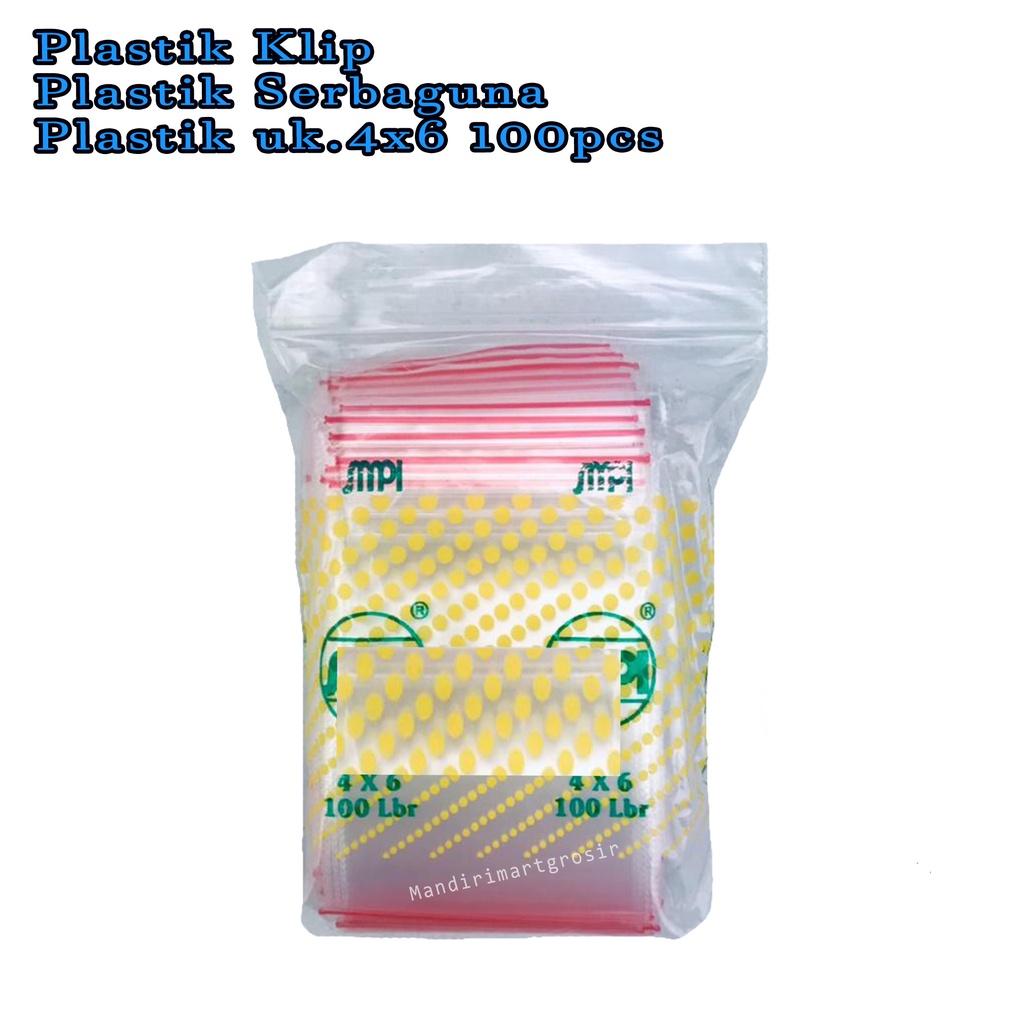 Plastik Serbaguna *Plastik Klip * Plastik uk.4x6 100pcs*