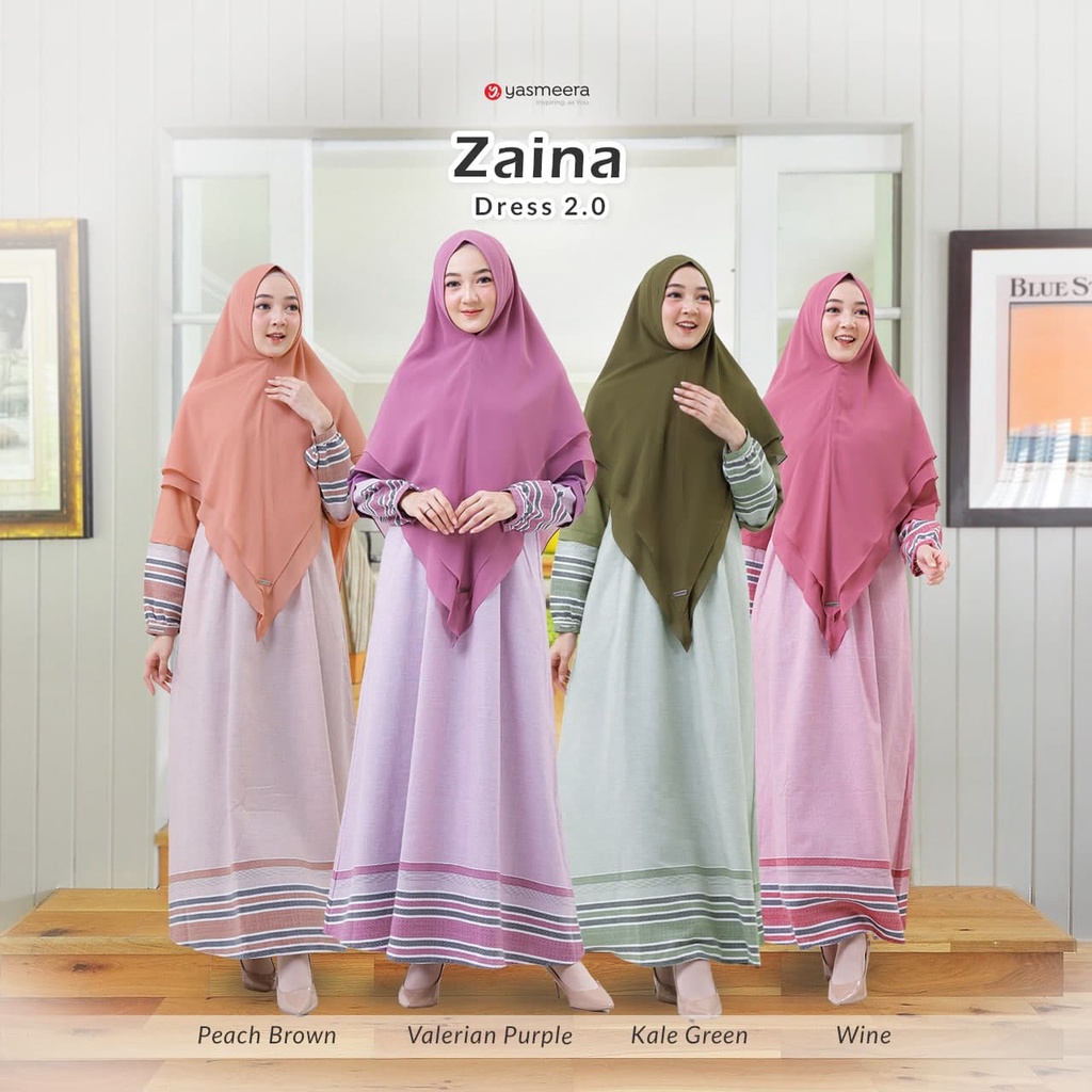 Zaina Dress by Yasmeera - Gamis Cantik / Gamis Adem
