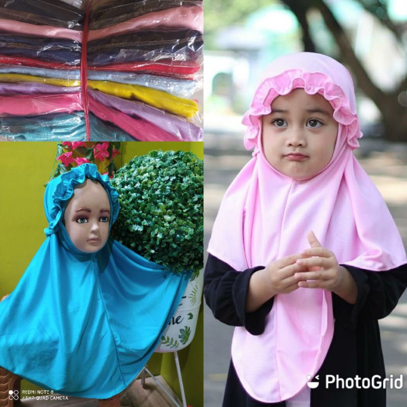 Hijab Anak Kriwil Kepala Diamond 1-5 Th