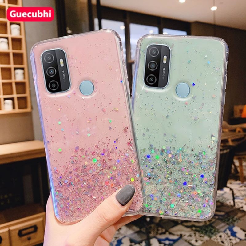 Oppo A33 A53 Casing Soft Case Tpu Bahan Premium Glitter Glossy