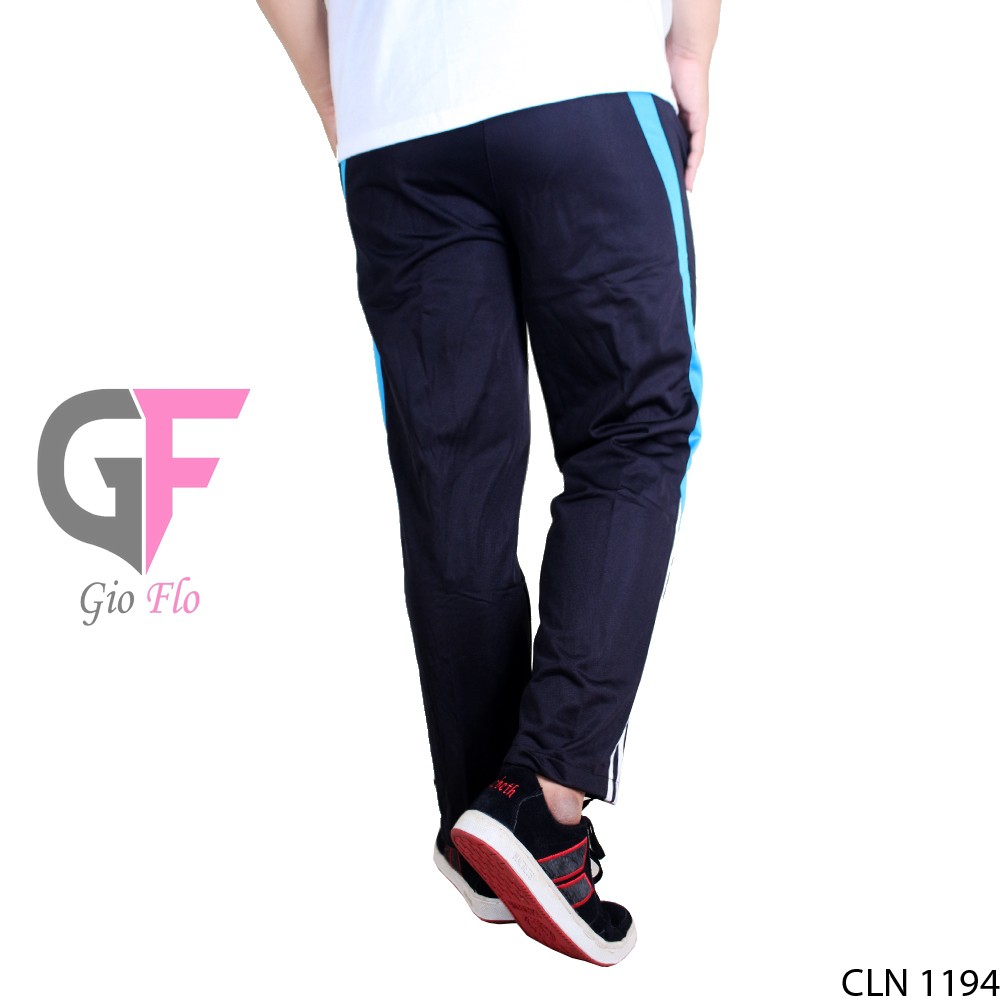 GIOFLO Celana Gym Panjang Olahraga Sport Pria Light Blue / CLN 1194