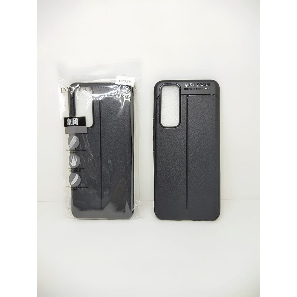 AutoFokus Vivo V20 SE 6.44 inchi Leather Soft Case AUTOFOCUS Motif Kulit Jeruk