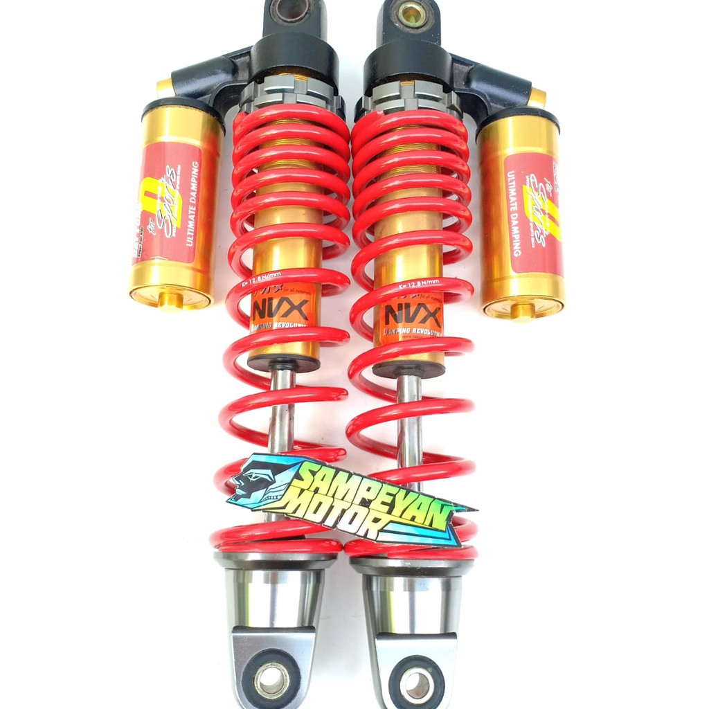 Shock Sok Skok Belakang Tabung Atas Daytona Racing EVO Merah Gold 340 Mm