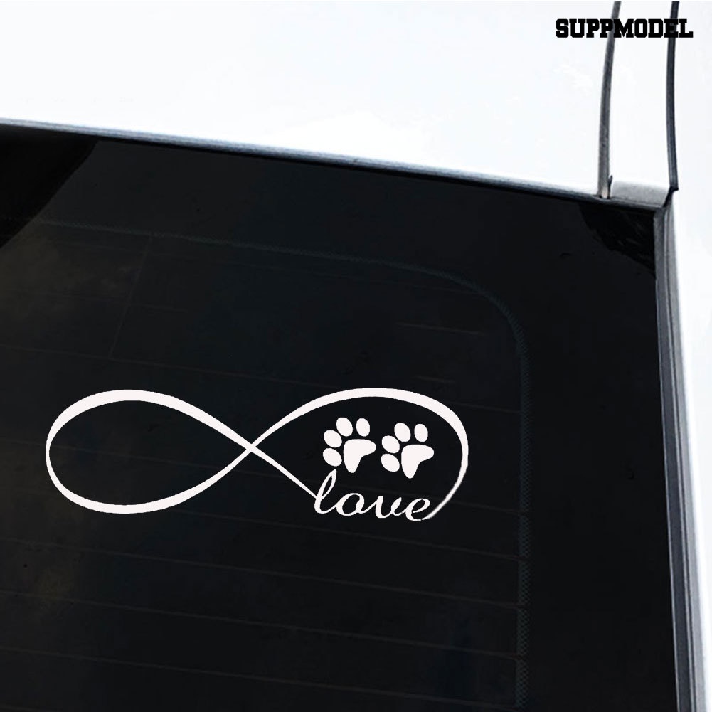 Stiker Reflektif Motif Jejak Kaki Anjing Infinity Untuk Dekorasi Mobil