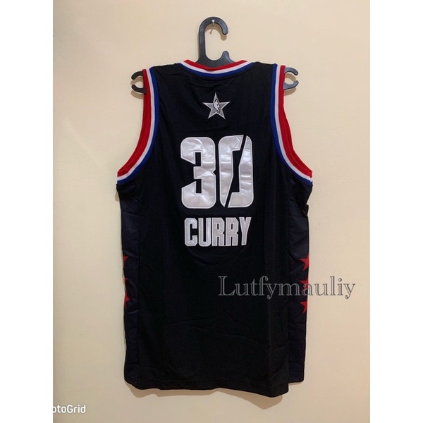 Jersey Basket All Star Curry Jersey Nba Warriors Stephen Curry Grade Original