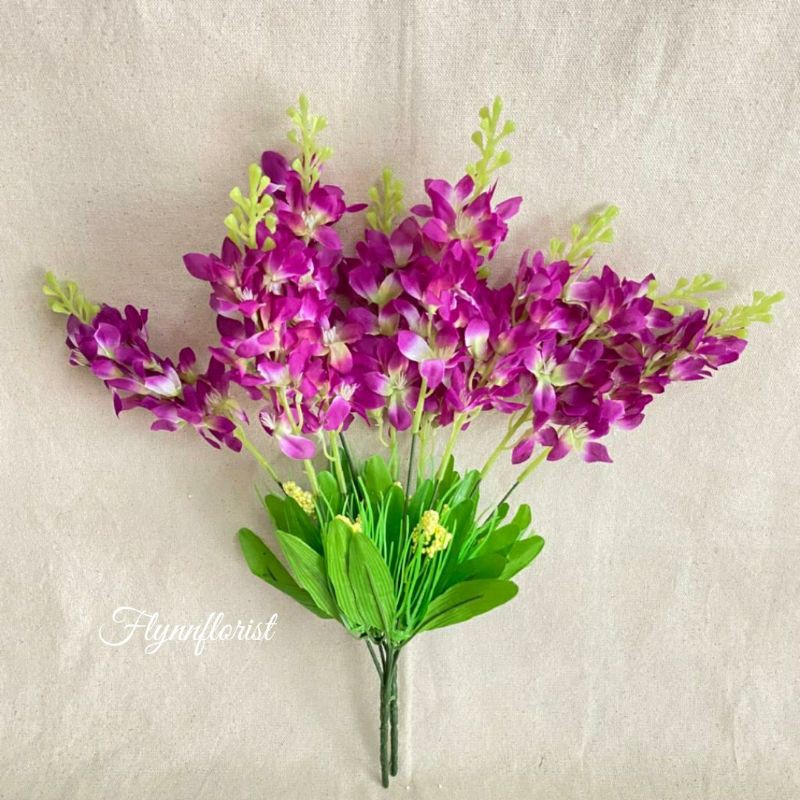 Bunga Dolphin Flower (satuan) Bunga Artificial / Bunga Plastik / Bunga Dekorasi / Pernikahan-Ungu