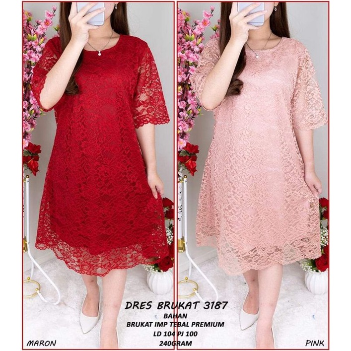 DRESS BAHAN SEMI PRANCIS