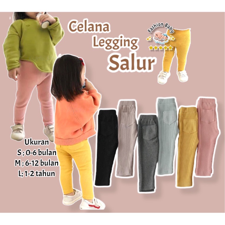 Celana Legging Salur Premium 0-2th