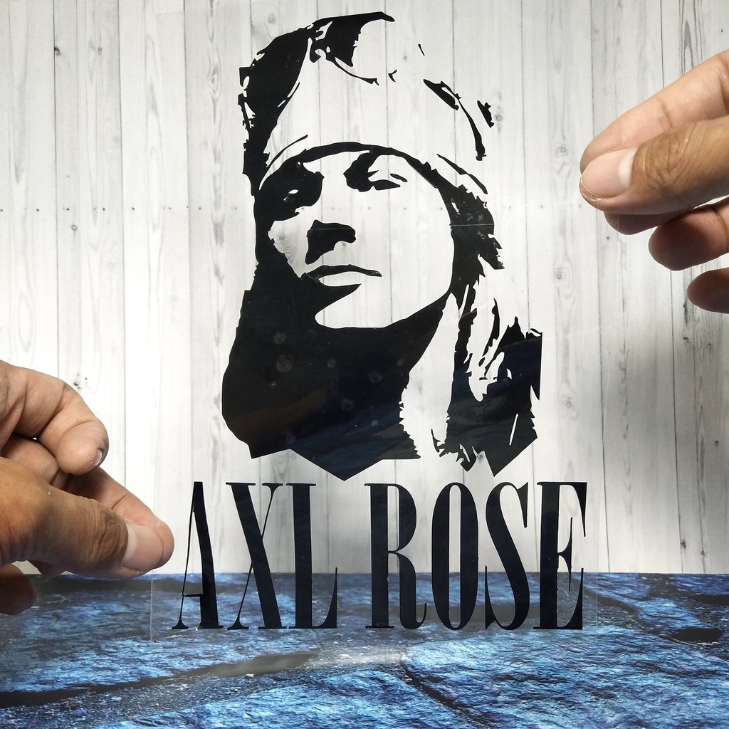 Cutting Stiker Axl Rose Variasi Motor Mobil Sticker Timbul Keren Nyala Dasbor Spakbor Visor Body Kaca Helm Laptop Hologram Reflective Tahan Air Bodi Samping Nama Jepang Scoopy Vario Beat NMAX PCX Vespa Aesthetic Pickup Anime Windshield Kustom Modif