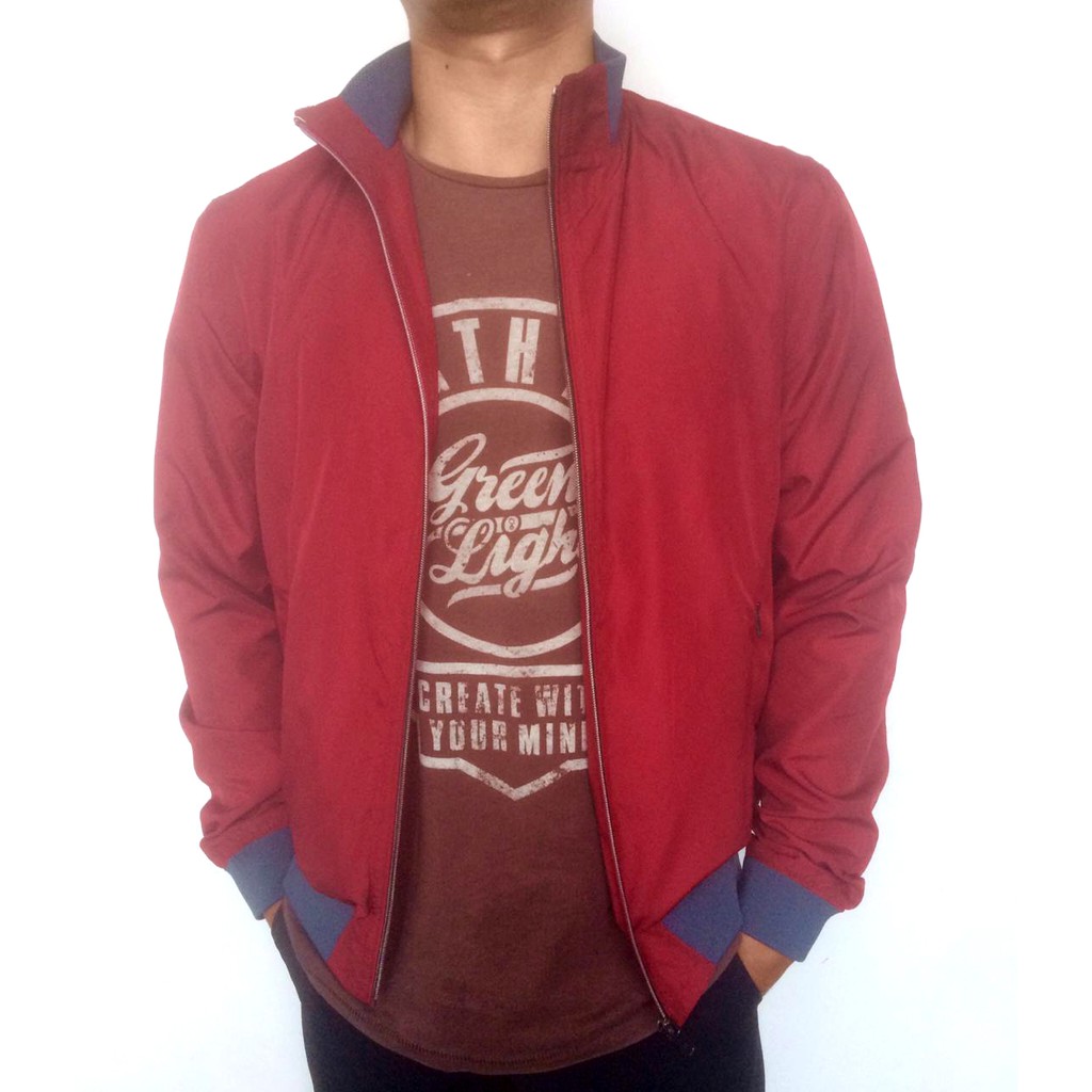 Jaket Zara Man Merah Maroon - Preloved Second
